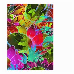 Floral Abstract 1 Small Garden Flag (two Sides) by MedusArt