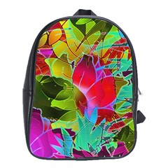 Floral Abstract 1 School Bags (xl)  by MedusArt