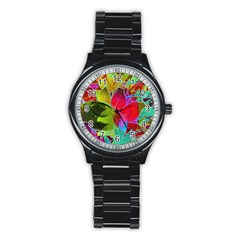 Floral Abstract 1 Stainless Steel Round Watches by MedusArt