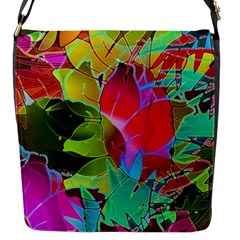 Floral Abstract 1 Flap Messenger Bag (s) by MedusArt