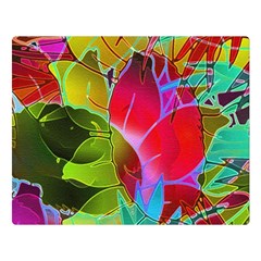 Floral Abstract 1 Double Sided Flano Blanket (large)  by MedusArt