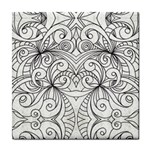 Drawing Floral Doodle 1 Tile Coasters Front