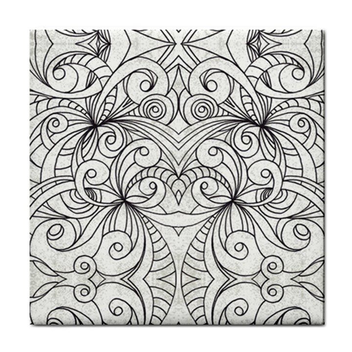 Drawing Floral Doodle 1 Tile Coasters