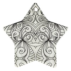 Drawing Floral Doodle 1 Ornament (star)  by MedusArt