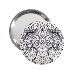 Drawing Floral Doodle 1 2 25  Handbag Mirrors by MedusArt