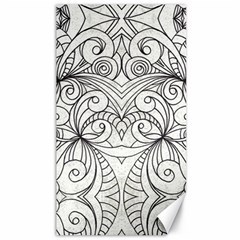 Drawing Floral Doodle 1 Canvas 40  X 72   by MedusArt