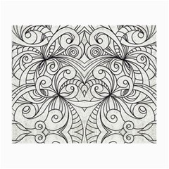 Drawing Floral Doodle 1 Small Glasses Cloth (2-side) by MedusArt