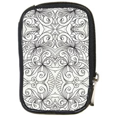 Drawing Floral Doodle 1 Compact Camera Cases by MedusArt