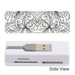 Drawing Floral Doodle 1 Memory Card Reader (stick)  by MedusArt