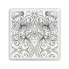 Drawing Floral Doodle 1 Memory Card Reader (square)  by MedusArt