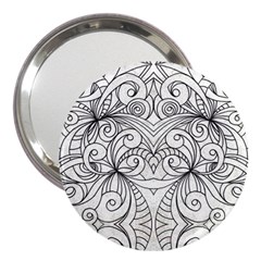 Drawing Floral Doodle 1 3  Handbag Mirrors by MedusArt