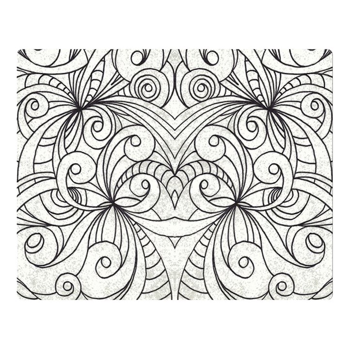 Drawing Floral Doodle 1 Double Sided Flano Blanket (Large) 