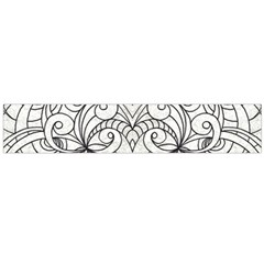 Drawing Floral Doodle 1 Flano Scarf (large)  by MedusArt