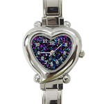 Glitter 1 Heart Italian Charm Watch Front