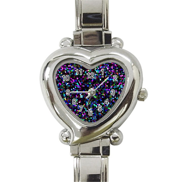 Glitter 1 Heart Italian Charm Watch