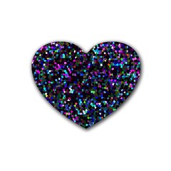 Glitter 1 Rubber Coaster (heart)  by MedusArt