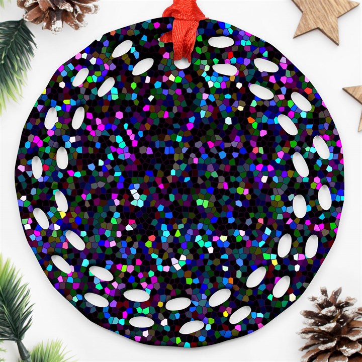 Glitter 1 Ornament (Round Filigree) 