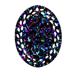 Glitter 1 Oval Filigree Ornament (2-side)  by MedusArt