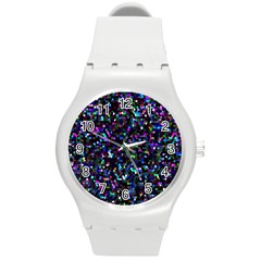 Glitter 1 Round Plastic Sport Watch (m)