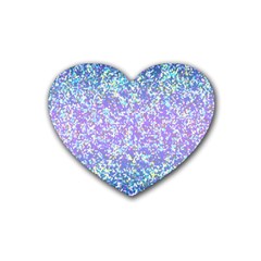 Glitter 2 Rubber Coaster (heart)  by MedusArt