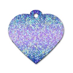 Glitter 2 Dog Tag Heart (Two Sides)