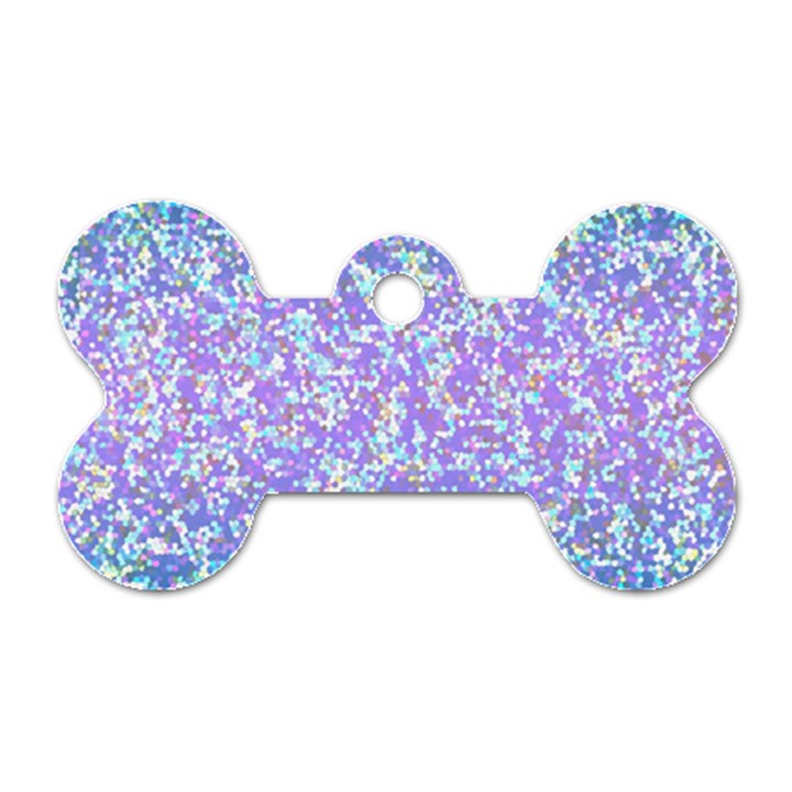 Glitter 2 Dog Tag Bone (Two Sides)