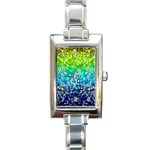 Glitter 4 Rectangle Italian Charm Watches Front