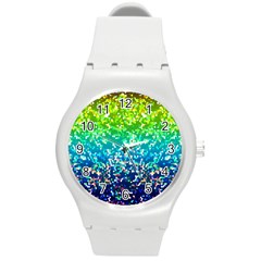 Glitter 4 Round Plastic Sport Watch (m) by MedusArt