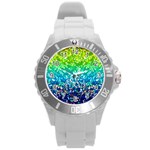 Glitter 4 Round Plastic Sport Watch (L) Front