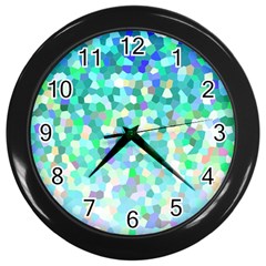 Mosaic Sparkley 1 Wall Clocks (black) by MedusArt