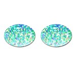 Mosaic Sparkley 1 Cufflinks (Oval) Front(Pair)