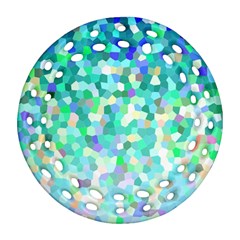 Mosaic Sparkley 1 Round Filigree Ornament (2side)