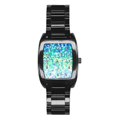 Mosaic Sparkley 1 Stainless Steel Barrel Watch by MedusArt