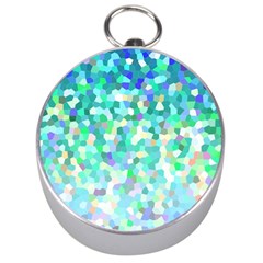 Mosaic Sparkley 1 Silver Compasses by MedusArt