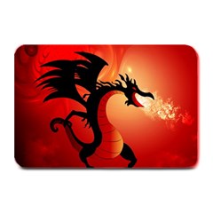 Funny, Cute Dragon With Fire Plate Mats by FantasyWorld7