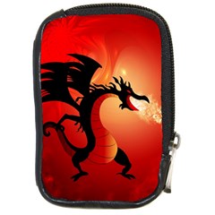 Funny, Cute Dragon With Fire Compact Camera Cases by FantasyWorld7