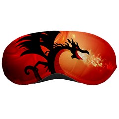 Funny, Cute Dragon With Fire Sleeping Masks by FantasyWorld7