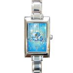 Wonderful Christmas Ball With Reindeer And Snowflakes Rectangle Italian Charm Watches Front