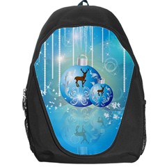 Wonderful Christmas Ball With Reindeer And Snowflakes Backpack Bag by FantasyWorld7