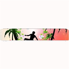 Tropical Design With Surfboarder Small Bar Mats by FantasyWorld7