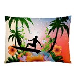 Tropical Design With Surfboarder Pillow Cases 26.62 x18.9  Pillow Case