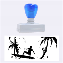 Tropical Design With Surfboarder Rubber Stamps (large) by FantasyWorld7