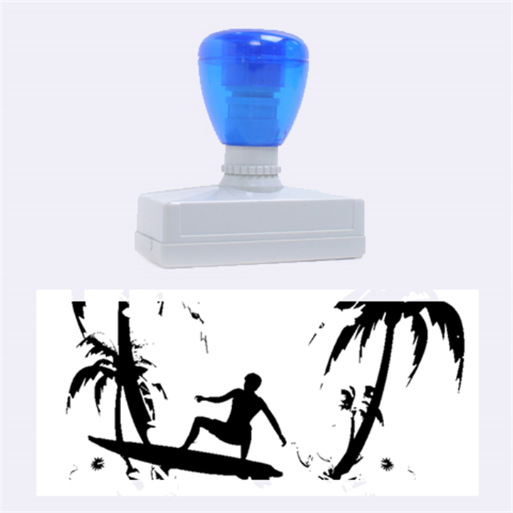 Tropical Design With Surfboarder Rubber Stamps (Large)