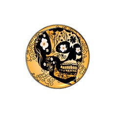 Sugar Skull In Black And Yellow Hat Clip Ball Marker (10 Pack) by FantasyWorld7