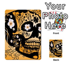 Sugar Skull In Black And Yellow Multi-purpose Cards (rectangle)  by FantasyWorld7