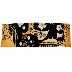 Sugar Skull In Black And Yellow Body Pillow Cases (dakimakura)  by FantasyWorld7