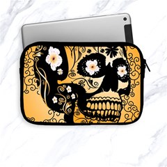 Sugar Skull In Black And Yellow Apple Ipad Mini Zipper Cases by FantasyWorld7