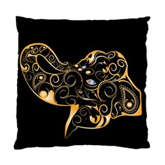 Beautiful Elephant Made Of Golden Floral Elements Standard Cushion Case (one Side)  by FantasyWorld7