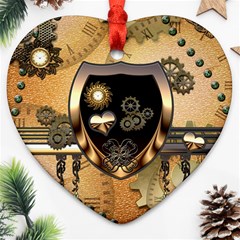 Steampunk, Shield With Hearts Ornament (heart) 