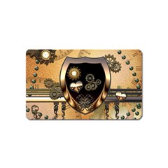 Steampunk, Shield With Hearts Magnet (name Card) by FantasyWorld7